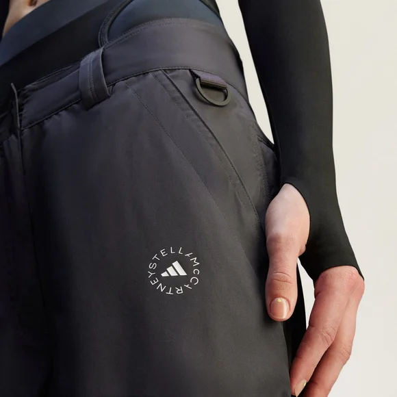 adidas by Stella McCartney Woven Track Pants Size M Womens Black JI5248 Baggy - Picture 3 of 12